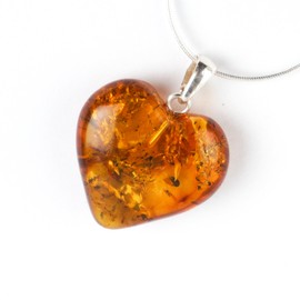 MyBernstein Amber and Silver Heart (Amber Jewellery 10141), Silver amber Silver, Amber