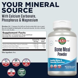 KAL Bone Meal Powder, 8 Ounce by Kal