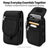 Phone Belt Pouch – Nylon Multi-Pocket Holder for Hands-Free Travel,