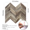 STICKGOO 10-Sheet Herringbone Tile Peel and Stick Backsplash, Faux Wood