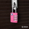 Zarker XD25 3-Digit Combination Small Mini Padlock, Pink, 1-Pack