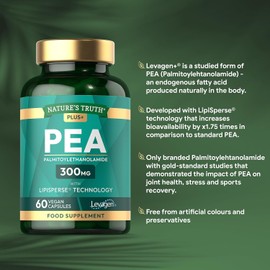 Palmitoylethanolamide Pea | Levagen Plus Pea 300mg | 60 Vegan Capsules | by Nature's Truth