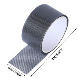 Oenothera 5 cm x 2 m Fly Screen Repair Kit, Net Mesh Repair Tape, Tape for Fly Screen for Door Hole of Repair (Grey)