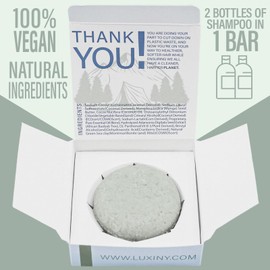 Luxiny Tea Tree Mint Shampoo Bar – Vegan, Sulfate-Free, Made in the USA – Refreshing Tea Tree & Mint Oils – Up to 60 Washes – Eco-Friendly & Travel-Friendly