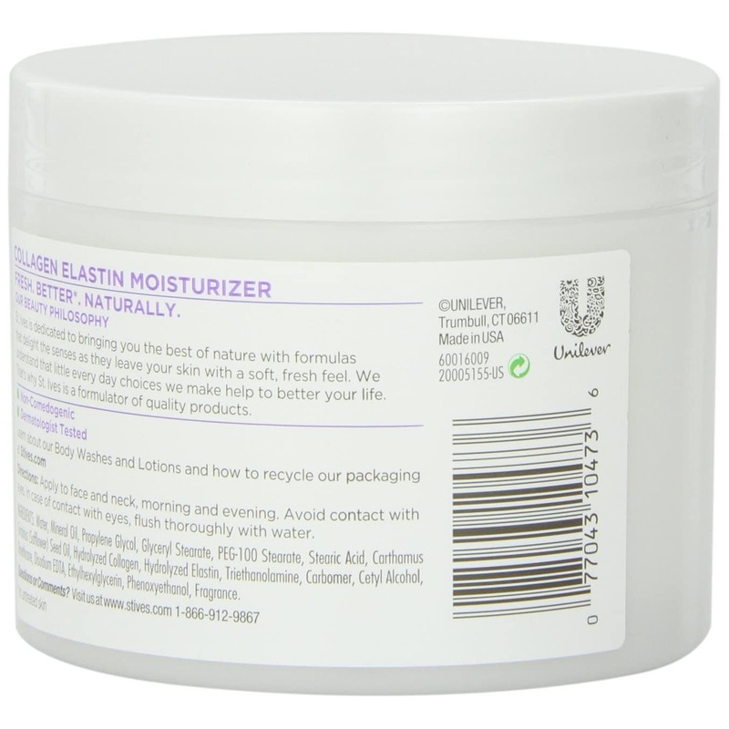 St. Ives Timeless Skin Facial Moisturizer, Collagen Elastin 10 oz,