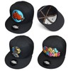 Carrot Bombing Black Snapback Baseball Cap Hat (Pack of 3)