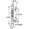 Sliding Glass Patio Door Mortise Latch with 45 Degree Keyway