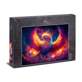 Ulmer Puzzleschmiede - 1000 Teile Puzzle „Phoenix“ - Der mythische Vogel als effektvolles Puzzle-Motiv aus der Kollektion Farben & Fantasy - Puzzle-Qualität Made in Germany