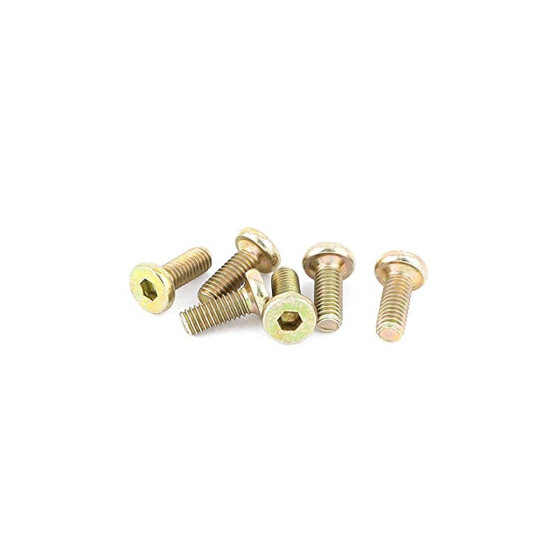 uxcell M6 x 15mm Threaded Hex Socket Head Cap Screws