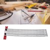 T Rule Stainless Steel Silver Scribing Ruler Woodworking Measuring Tool