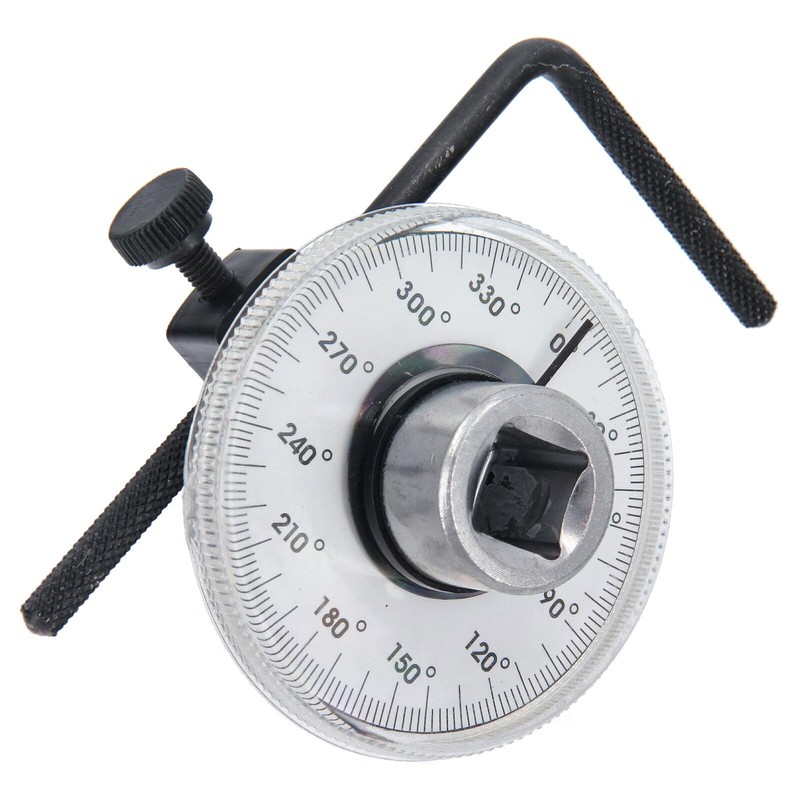 Torque Rotating Gauge 1/2 Torque Wrench Angle Protractor 360 Degrees
