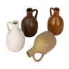 Creative Co-Op Bohemian Charm Stoneware Vase with Handle, Multicolor, Set