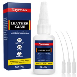 Leather Glue, Leather Adhesive for Purses, Car Seat, Shoes and Sofa, Permanent Clear Washable for Bonding Between Leather and Leather, Leather and Substrates of Different Materials (Leather Glue, 30g)