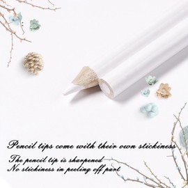 2 Pieces White Nail Pencil Nail Whitening Pencils French Art Manicure Pen DIY Dot Line Pattern Nail Art Supplies