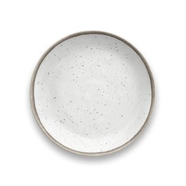 Turhong TT21826971 Retreat Pottery Salad Plate, 8.3 inches (21 cm), White, Break-Resistant, Melamine Dinnerware, Plastic, Dishwasher Safe, One Plate, Stylish, Cute, Lightweight, Outdoors, Camping