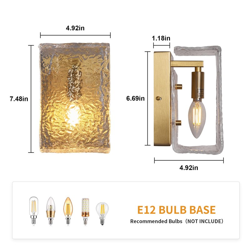 LIANGMH Modern Gold Wall Sconces Set of Two Wall Lights