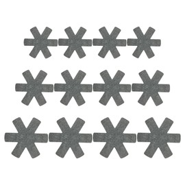12 Pieces Pot Protector Pads, Pan Dividers, Kitchenware Stacking Dividers Pads, Non-slip Protective Pads, Cookware Heat Insulator Protectors, Cooking, Catering Pot Protectors (Gray)