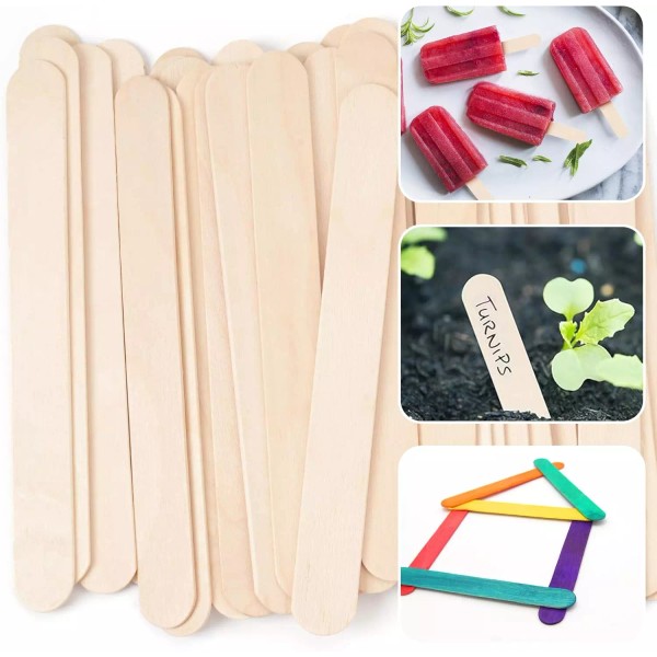1200 Pcs Large Wooden Wax Sticks 6" Wood Waxing Spatulas