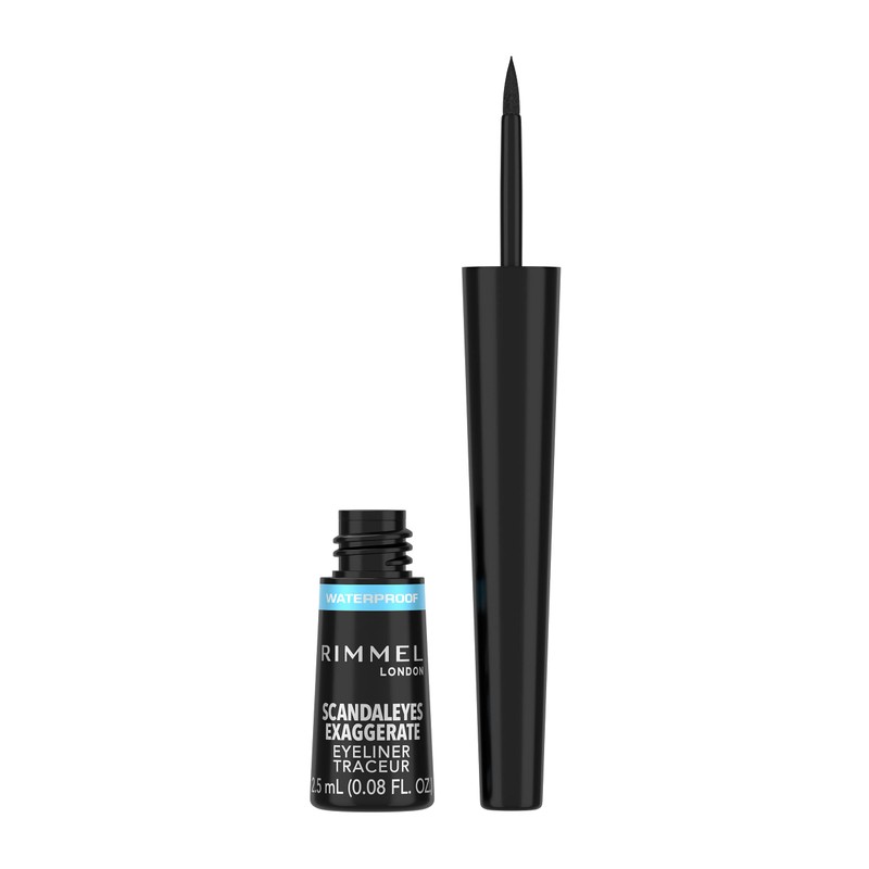 Rimmel Exaggerate Liquid Eyeliner, Black, 2.5ml (Pack of 1)