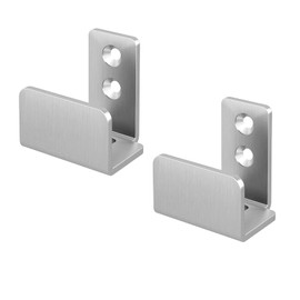 JUBEST Stainless Steel Floor Guide Wall Mount Sliding Barn Door Hardware Up to 1-3/8"W 1-1/4"H Set of 2