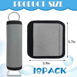 18 Pcs Pool Cover Spring Sleeves - Reusable Swimming Pool Safety Cover Spring Wraps - Easy Installation Waterproof Neoprene Protective Spring Sleeves for In-Ground Swimming Pool (Grey)