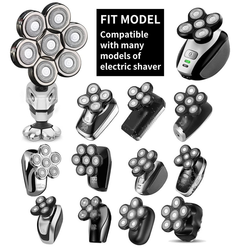 7 Blades Head Shaver Replacement Heads Electric Shaver Universal Replacement