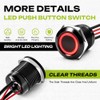 FILN 3Pcs 19mm Latching LED Push Button Switch IP67 20A