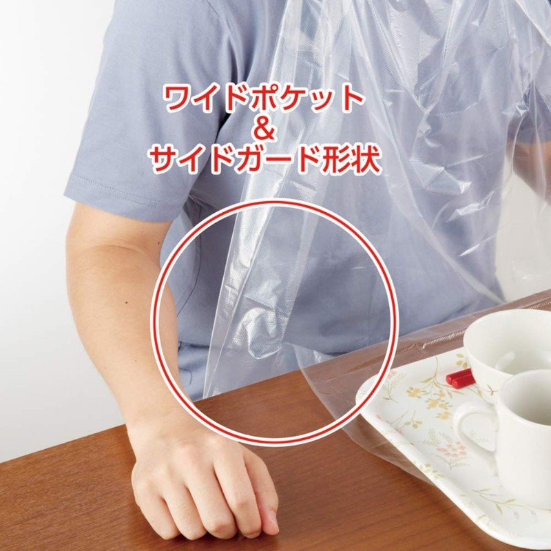 Osaki Medical 73756 Disposable Meal Apron with Pockets, Pack of