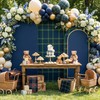3 Pcs Tartan Arch Backdrop Cover Buffalo Plaid Baby Shower