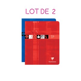 Clairefontaine 37227AMZC - Set mit 2 Heften, 40 Blatt, 17 x 22cm, französische Lineatur 90g und blanko 125g, 1 Set, farbig sortiert