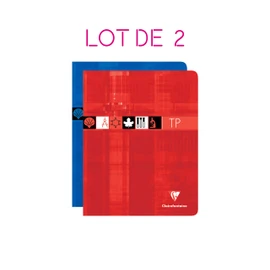 Clairefontaine 37227AMZC - Set mit 2 Heften, 40 Blatt, 17 x 22cm, französische Lineatur 90g und blanko 125g, 1 Set, farbig sortiert