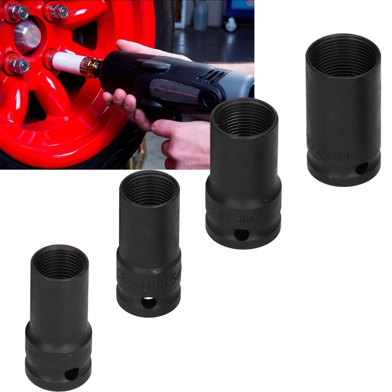 4pcs Locking Wheel Nut Removal Sockets Removers Extractors Kit Aluminum
