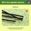 Glotoch Express 1000 PCS Individually Wrapped Black Plastic Straws, 10.25''