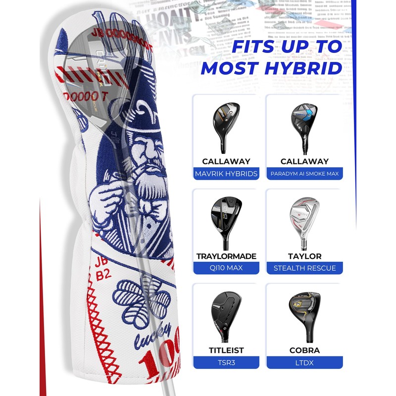 Golf Club Head covers Hybrid Utility Rescue with Interchangeable Number