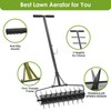 Seeutek 18 Inch Rolling Lawn Aerator, Upgraded Heavy Duty Aerator