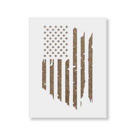 American Flag Distressed Stencil Template for Walls and Crafts - Reusable Stencils for Painting in Small & Large Sizes