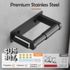 Pokim Matte Black Toilet Paper Holder,Self Adhesive or Screw Wall