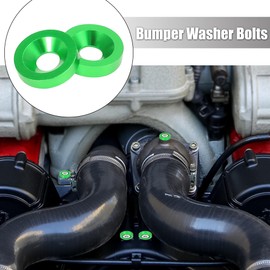 X AUTOHAUX 30pcs Car Bumper Mudguard Washer Bolts M6x1.0 Aluminum Alloy Green
