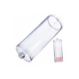 Vaguelly Transparent Makeup Organizer Cotton Pad Dispenser with Lid Round Cosmetic Storage Holder for Pads Swabs and Accessories for Bathroom and Vanity Organization