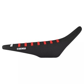 Enjoy Mfg 2007 - 2024  HONDA CRF 150 R SEAT COVER by Enjoy MFG  all BLACK w/ RED ribs #50