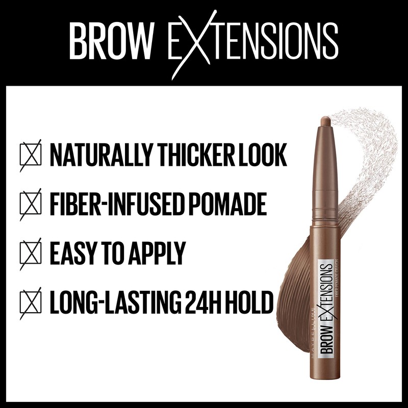 Maybelline New York Brow Extensions Eyebrow Pomade Crayon Defining Eyebrow,