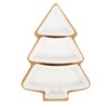 Angoily Christmas Tree Shaped Platter Ceramic Christmas Serving Tray Dishes