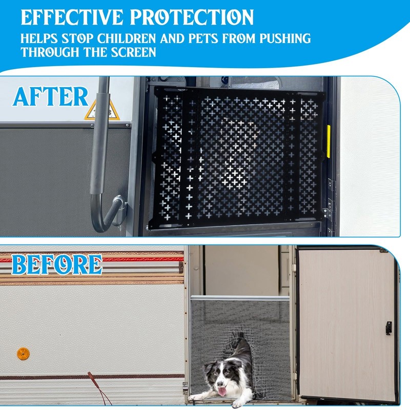 Gisafai 18 Inch High Adjustable RV Door Screen Protector Adjusts