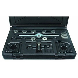 Viking Drill and Tool 50100 Hi-Carbon Steel Fractional NC Hex Die Tap & Die Bit Set (16 Piece)