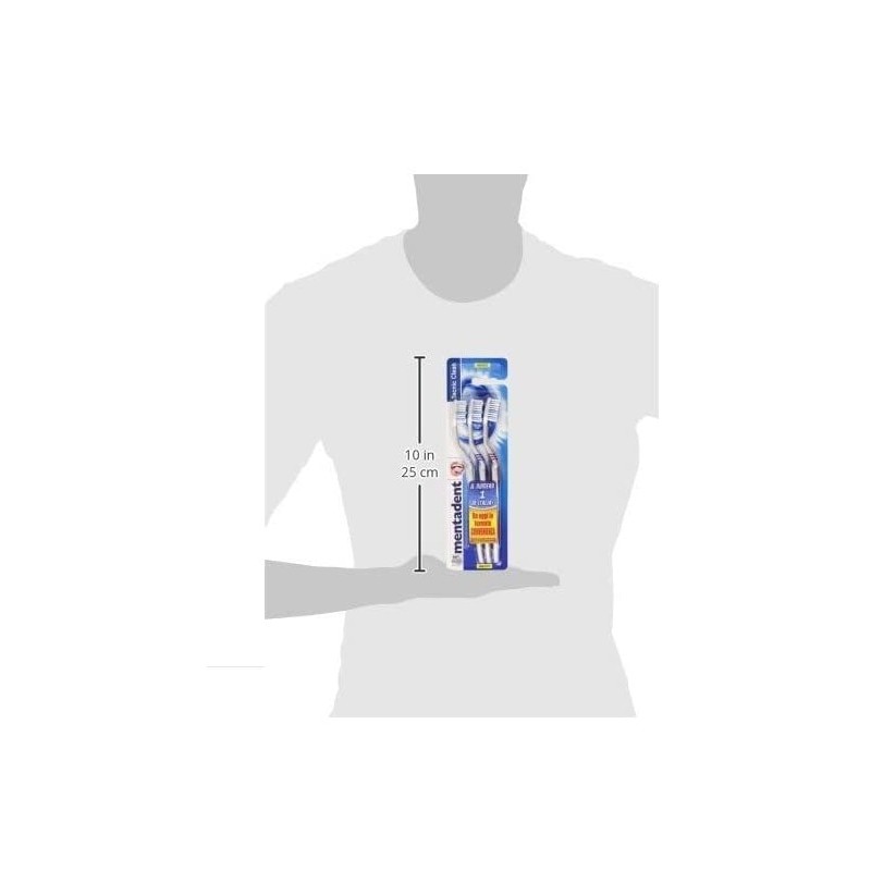 Mentadent 3 mittelgroße Zahnbürsten