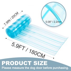 Uross Dog Door Replacement Flaps -5.9 FT x 7.9 in Ruff Weather DIY Cat Door Flap, Doggie Vinyl Plastic Door Flap for Dog House, Ideal Large Pet Door Replacement Flap