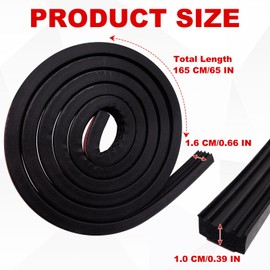 2 Pack 326A0004 Ribbed Bulkhead Seal Strip – 3/5 x 65 Inch Tonneau Cover Seal Self-Adhesive EPDM Ribbed Foam Weather Stripping for Truck, RV, Boat, Auto, Marine & Garage Door and More