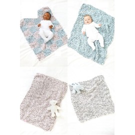King Cole Super Yummy Knitting Pattern Baby Cot Pram Blankets (5973)