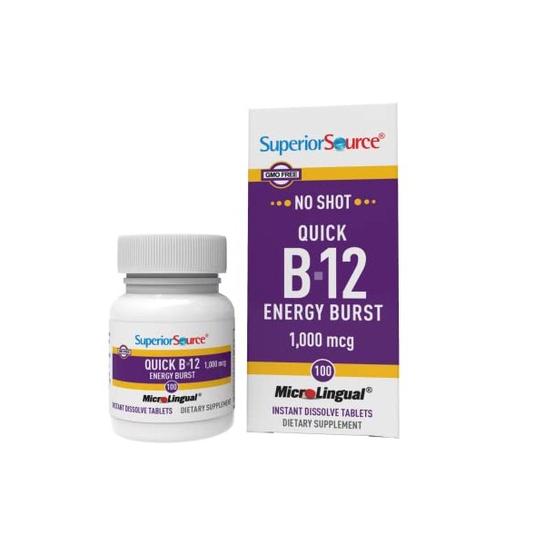 Superior Source Quick Vitamin B12 Energy Burst (100 Tablets)