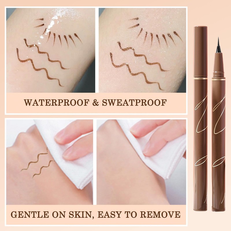 Waterproof Liquid Eyeliner Pen – Smudge-Proof, Long-Lasting & Buildable Korean
